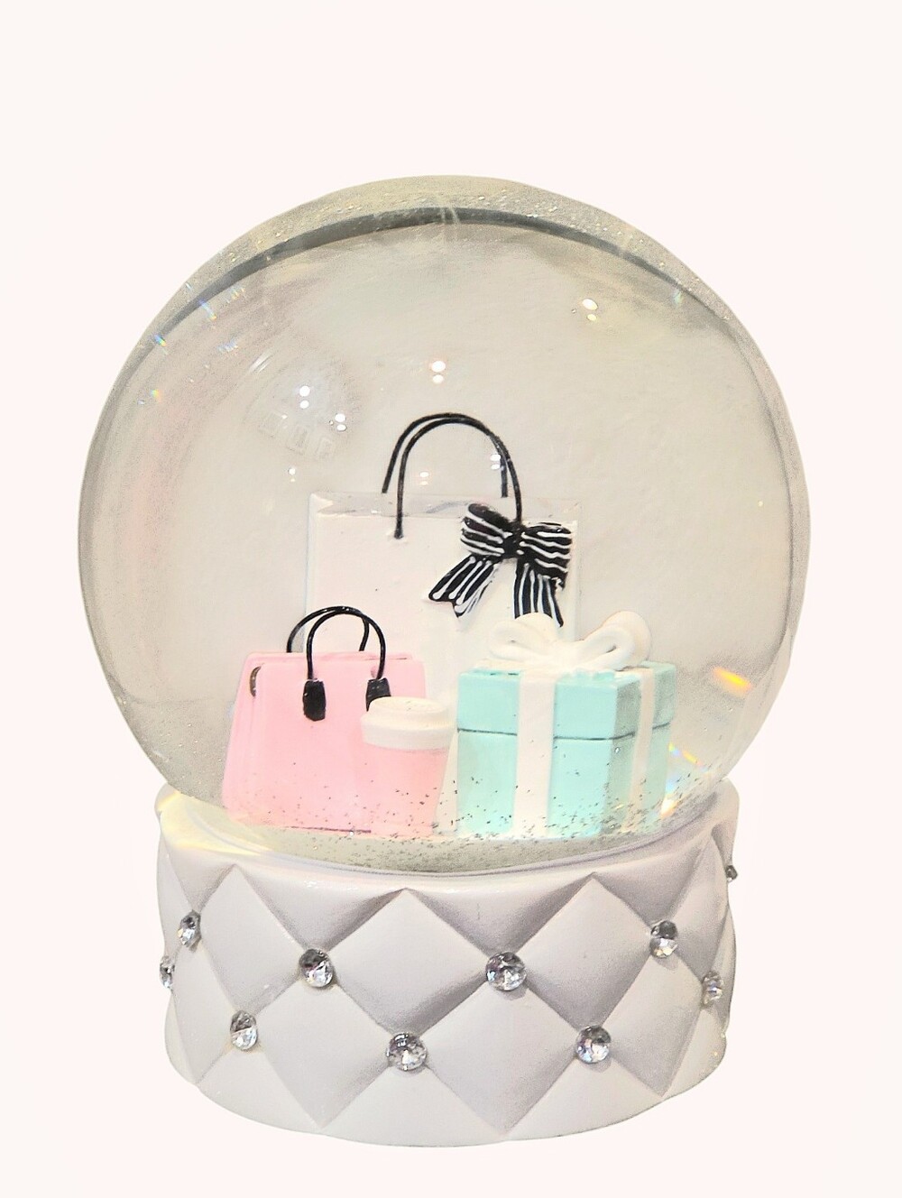 At Home Shopping , Tiffany's, & Lattes Glitter Snow Globe